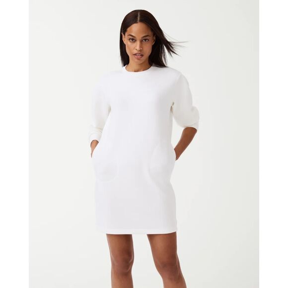 NWOT SPANX AirEssentials Crewneck Dress Oversized in Powder Women's Size XS - Picture 1 of 11